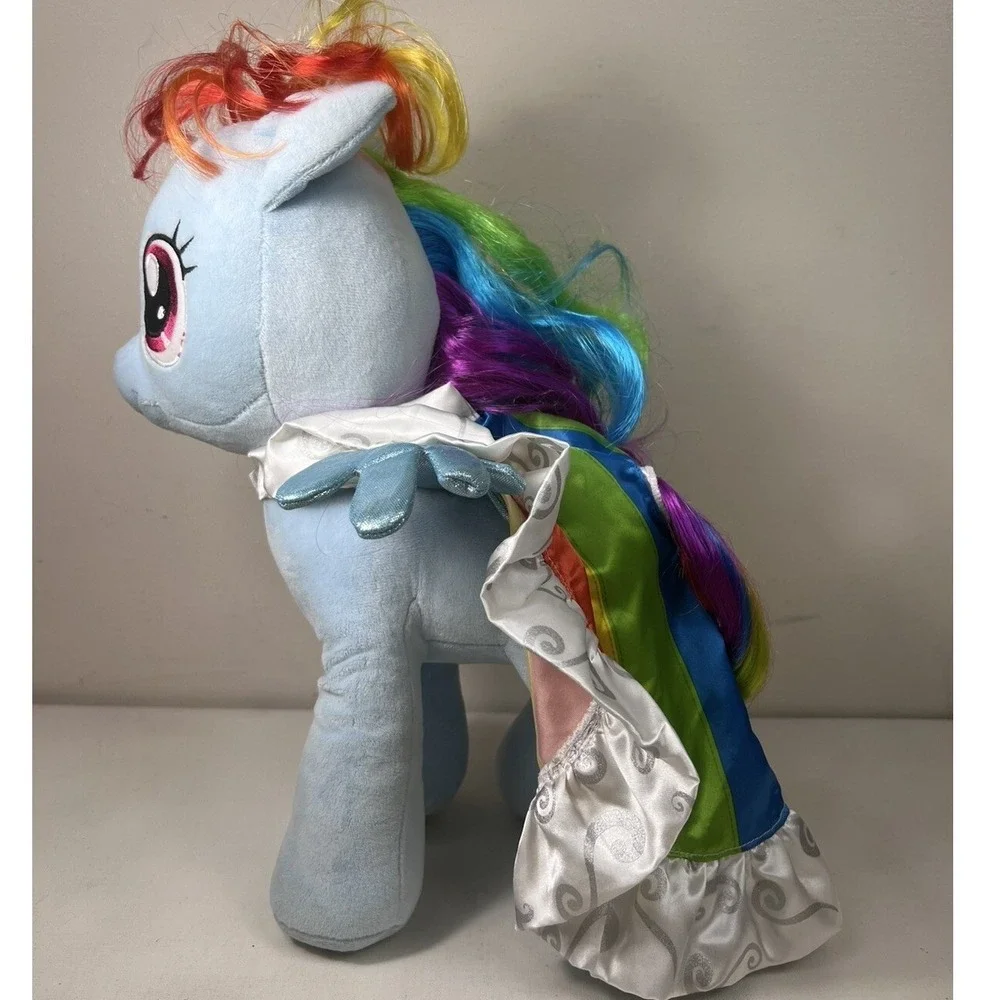 My Little Pony Build A Bear Plush Rainbow Bright MLP BAB 16" with cape - Picture 5 of 6